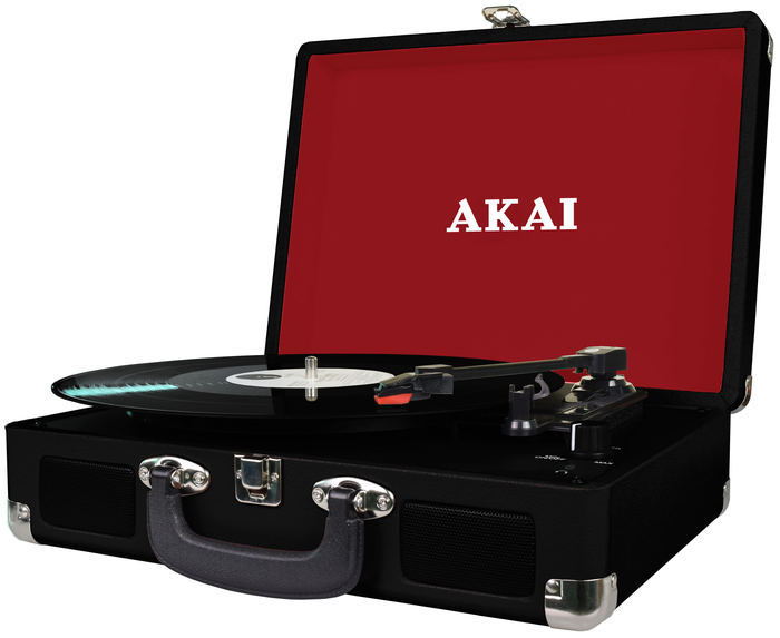 Akai Bluetooth Speaker and Turntable Player Black/Cream