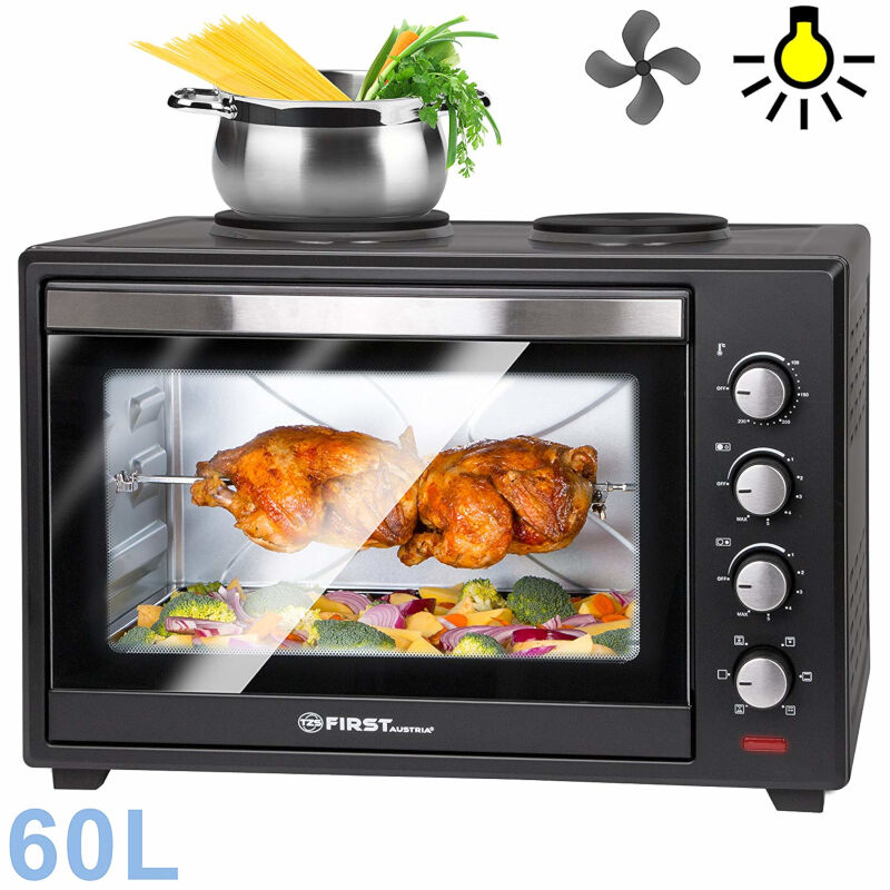 TZS First Austria - Electric Oven - Convection Oven - 60L - Black - 5047 