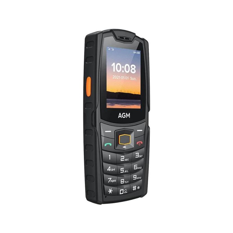 AGM M6 Μαύρο αδιάβροχο κινητό τηλέφωνο ανθεκτικό σε πτώση IP68/IP69K, Dual Sim με Bluetooth, USB, SD, LED, FM, 4G, οθόνη 2.4"-3.